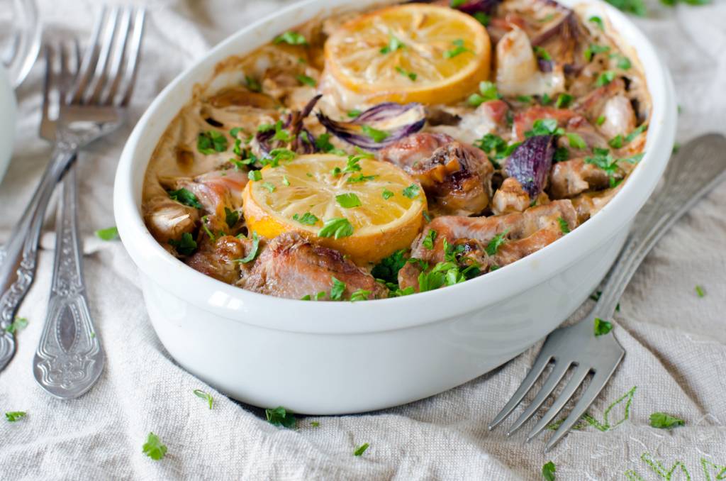 lapin sauce aux champignons